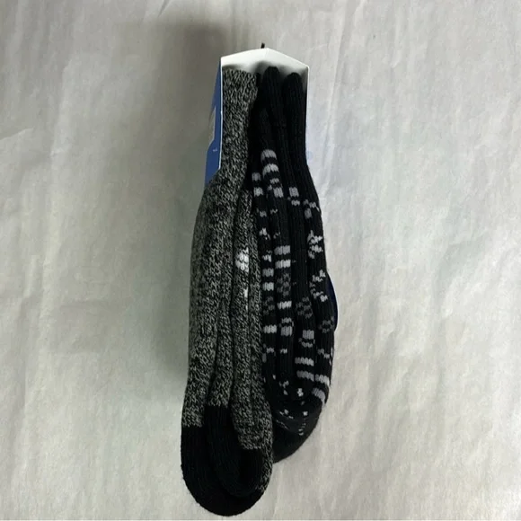 New Columbia Socks Women’s 2 Pair Black & Gray Fleece Socks Activewear Casual - Picture 3 of 12